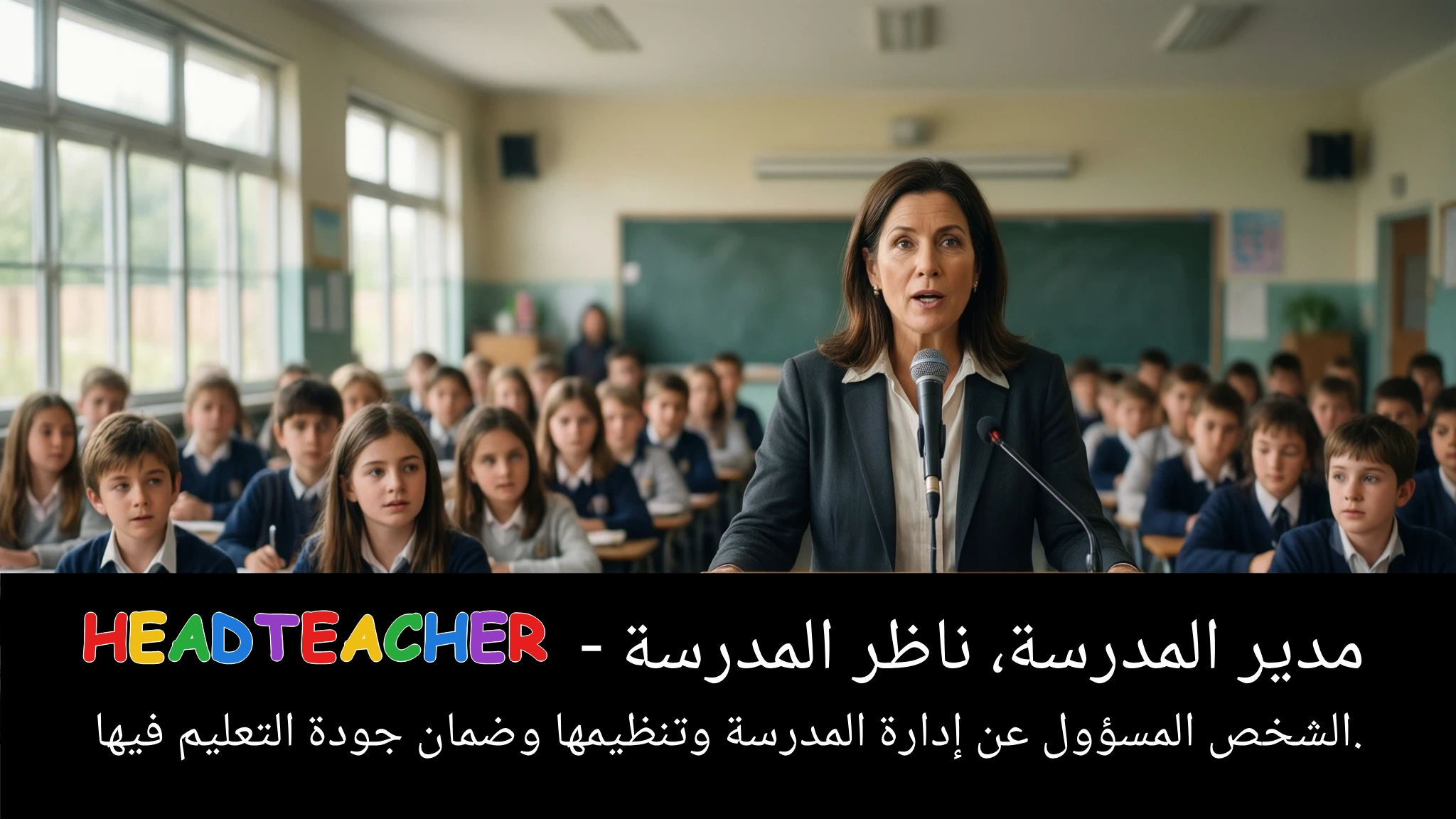 Arabic Illustration for headteacher